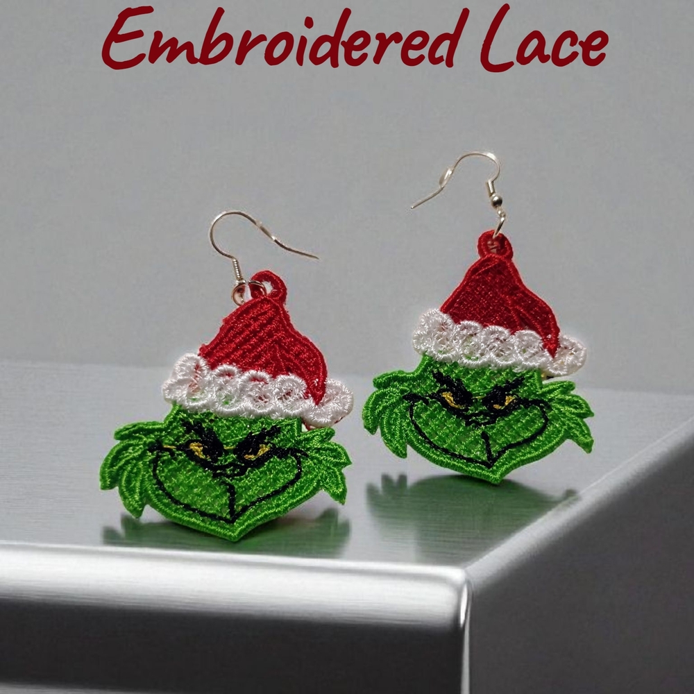 Festive Green and Red Earrings